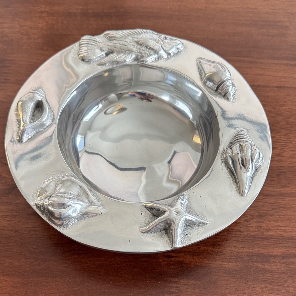 Ocean Theme Pewter Decorative Bowl